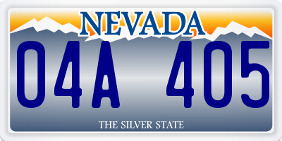 NV license plate 04A405