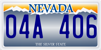 NV license plate 04A406