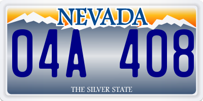 NV license plate 04A408