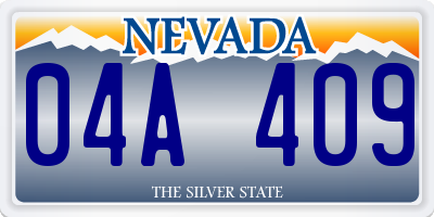 NV license plate 04A409