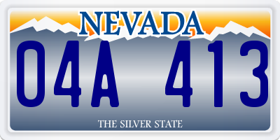 NV license plate 04A413