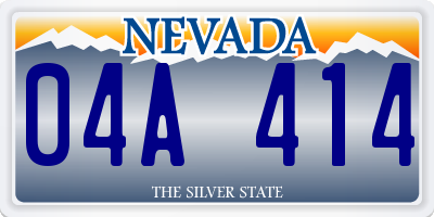NV license plate 04A414