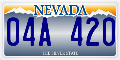 NV license plate 04A420