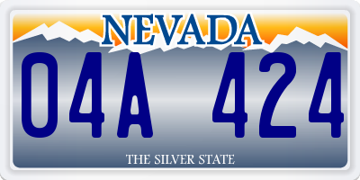 NV license plate 04A424