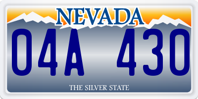 NV license plate 04A430