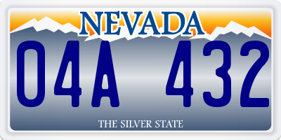 NV license plate 04A432