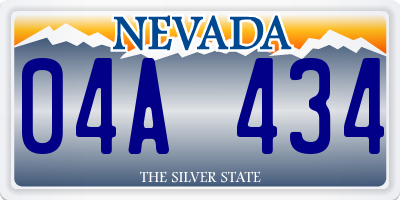 NV license plate 04A434