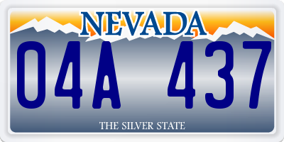 NV license plate 04A437