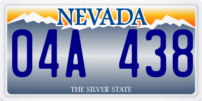 NV license plate 04A438