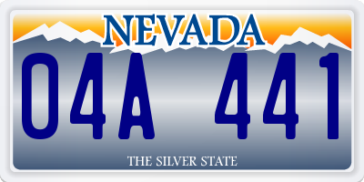 NV license plate 04A441