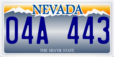 NV license plate 04A443