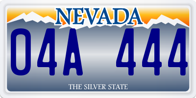 NV license plate 04A444