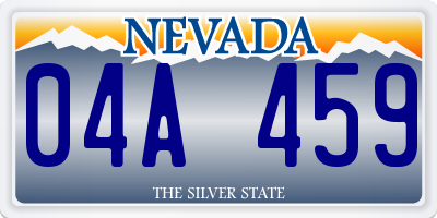NV license plate 04A459