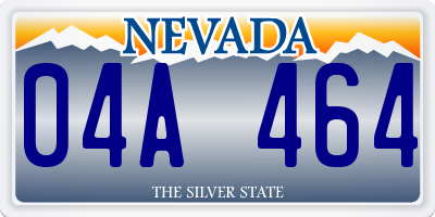 NV license plate 04A464