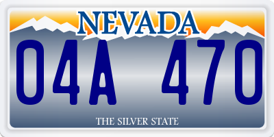 NV license plate 04A470