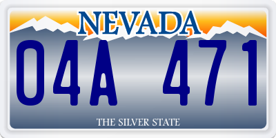 NV license plate 04A471