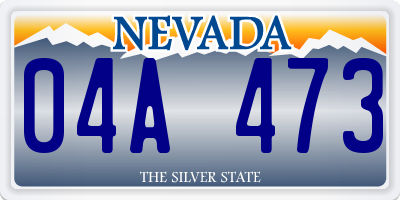 NV license plate 04A473