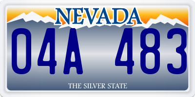 NV license plate 04A483