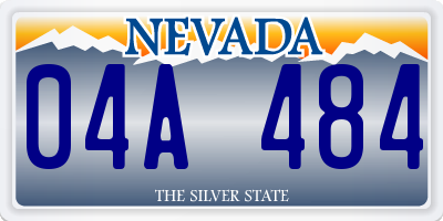 NV license plate 04A484