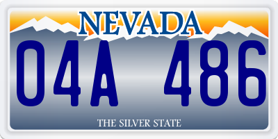 NV license plate 04A486