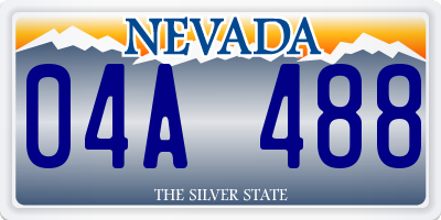NV license plate 04A488