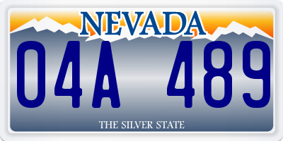 NV license plate 04A489