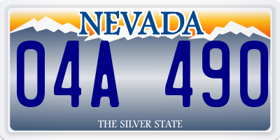 NV license plate 04A490