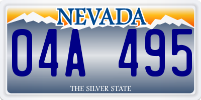 NV license plate 04A495