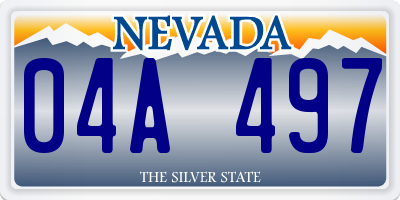 NV license plate 04A497