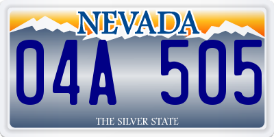 NV license plate 04A505