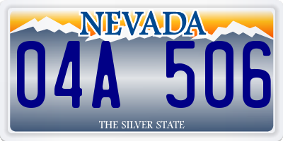 NV license plate 04A506