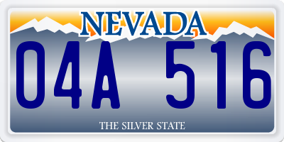 NV license plate 04A516