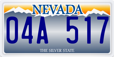 NV license plate 04A517