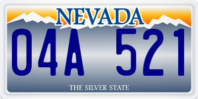 NV license plate 04A521