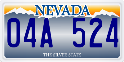 NV license plate 04A524