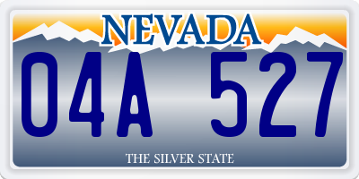 NV license plate 04A527