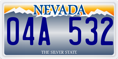 NV license plate 04A532