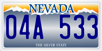 NV license plate 04A533