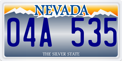 NV license plate 04A535