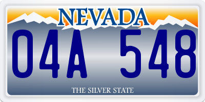 NV license plate 04A548