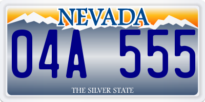 NV license plate 04A555