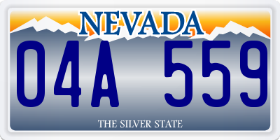 NV license plate 04A559