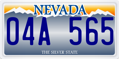 NV license plate 04A565