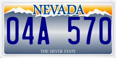 NV license plate 04A570