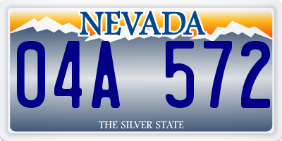 NV license plate 04A572