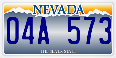 NV license plate 04A573