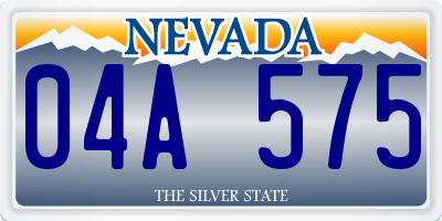 NV license plate 04A575