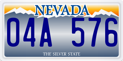 NV license plate 04A576