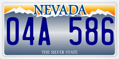 NV license plate 04A586