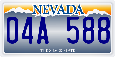 NV license plate 04A588